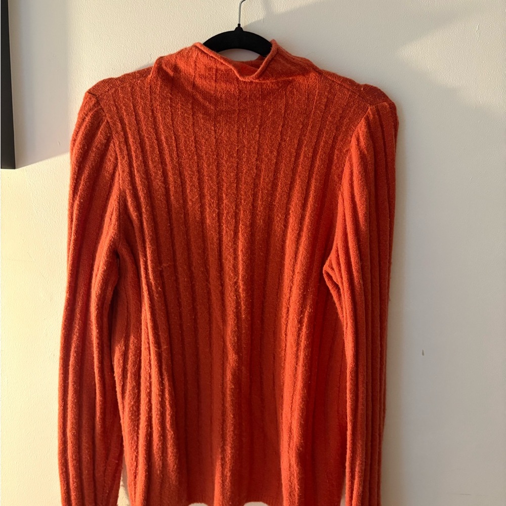 Orange Soft Madwell mock neck sweater